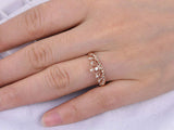 1ct Round Cut Diamond Engagement Ring Princess Crown Style 14k Rose Gold Finish