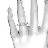 Infinity Twisted Rope Engagement Ring 1.2ct Round Cut Diamond 14k WhiteGold Over