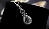 1.2ct Pear Cut Diamond Pendant Halo Pear Shape 14k White Gold Finish NO CHAIN