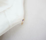 0.2ct Engagement Ring Baguette Cut Purple Amethyst Solitaire 14k YellowGold Over