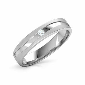 0.3ct Wedding Ring Band Round Cut Diamond Anniversary 14k White Gold Finish