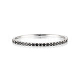 1ct Round Simulated Black Diamond Unique Bangle Bracelet 14k White Gold Plated