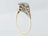 1.2ct Round Cut Diamond Engagement Ring Filigree Vintage 14k White Gold Finish