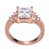 1.8ct Princess Cut Diamond Engagement Ring 14k Rose Gold Finish Antique Vintage