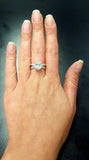 1.6ct Engagement Ring Oval Cut Diamond Split Shank 14k White Gold Finish