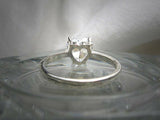 1ct Heart Cut Diamond For Love Solitaire Engagement Ring 14k White Gold Finish