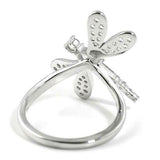 1.28ct Oval Cut Diamond Engagement Ring Dragonfly Design 14k White Gold Finish