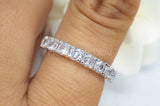 2ct Round Cut Moissanite Full Eternity Women Wedding Band 14k White Gold Plated