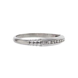 0.7ct Round Cut Diamond Wedding Band Vintage Band Single Row 14k White Gold Over