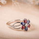 2.3ct Oval Cut Sapphire Pink Ruby Floral Split Shank Ring 14k White Gold Finish