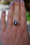 1.5ct Oval Cut London Blue Topaz Solitaire Engagement Ring 14k Rose Gold Finish