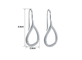 2ct Round Cut VVS1D Diamond Party Wear Women Drop Earrings 14k White Gold Finish