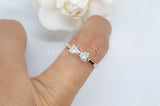 0.5ct Heart Simulated Diamond Bow Design Engagement Ring 14k Yellow Gold Plated