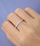 1.2ct Round Cut Moissanite Full Eternity Wedding Band 14k White Gold Plated