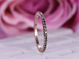 1.2ct Round Cut Diamond Wedding Ring Band Full Eternity 14k Rose Gold Finish