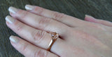 0.8ct Pear Cut Peach Morganite Engagement Ring 14k Rose Gold Finish Solitaire