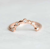 1ct Round Cut VVS1D Diamond Engagement Ring 14k Rose Gold Finish Stackable Crown