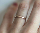 0.1ct Round Cut Diamond Wedding Band 14k YellowGold Over Minimalist Thin Promise