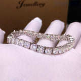 8ct Round Cut Moissanite Stylish PartyWear Tennis Bracelet 14k White Gold Plated