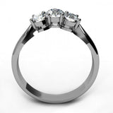 2.5ct Round Cut VVS1D Diamond Three Stone Engagement Ring 14k White Gold Finish