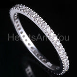 2ct Round Cut Moissanite Full Eternity Women Wedding Band 14k White Gold Plated