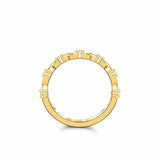 Stackable Petite Infinity Wedding Band 0.15ct Round Diamond 14k YellowGold Over