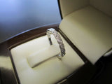 1.5Ct Round Cut Diamond Milgrain Half Eternity Wedding Band 14K White Gold Over