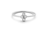 Minimalist Thin Promise Engagement Ring 0.5ct Round Diamond 14k Yellow Gold Over