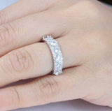 2.5ct Round Cut Diamond Wedding Ring Band Vintage Inspired 14k White Gold Finish