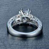 1.2ct Round Cut Diamond Engagement Ring 14k White Gold Finish Filigree Vintage