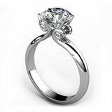 1.1ct Round Cut VVS1 D Diamond Solitaire Engagement Ring 14k White Gold Finish