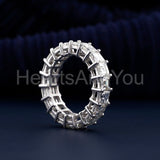 2ct Asscher Simulated Diamond Full Eternity Wedding Band 14k White Gold Plated