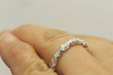 3Ct Marquise Cut Diamond Eternity Stackable Wedding Band 14K White Gold Finish