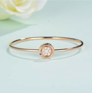 Dainty Minimalist Engagement Ring 0.2ct Round Cut Diamond 14k Rose Gold Finish