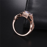 2ct Radiant Cut VVS1D Diamond Engagement Ring 14k Rose Gold Finish Halo Infinity