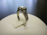 4.5Ct Princess Cut VVS1 Diamond Split Band Engagement Ring 14K White Gold Finish