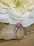 1.5ct Pear Cut Diamond 4 Prong Solitaire Engagement Ring 18k Rose Gold Finish