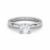 1.3ct Engagement Ring Round Cut Diamond Solitaire Promise 14k White Gold Finish