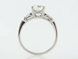 2.8ct Round Cut Diamond Engagement Ring Trilogy Solitaire 14k White Gold Finish