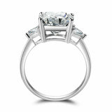 3ct Round Cut Diamond Engagement Ring Pear Accent Trilogy 14k White Gold Finish