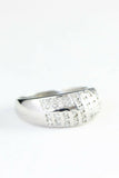 Pave Set Wide Stylish Wedding Band 5ct Round Cut Diamond 14k White Gold Finish