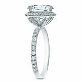 4Ct Asscher Cut Diamond Dual Halo Solitaire Engagement Ring 14K White Gold Over