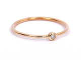 0.2ct Engagement Ring Round Cut Diamond Solitaire Design 14k Rose Gold Finish