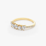 1ct Heart Simulated Diamond Solitaire with Accents Ring 14k Yellow Gold Plated