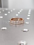 2ct Baguette Simulated Diamond Full Eternity Wedding Band 14k Rose Gold Plated