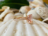 2.5ct Engagement Ring Cushion Cut Morganite Diamond Accent 14k Rose Gold Finish