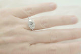 2.5ct Emerald Cut Diamond Halo Ring 14k White Gold Finish with Round Accents