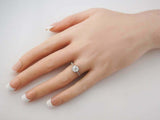 1.2ct Round Cut Diamond Engagement Ring Solitaire Vintage 14k White Gold Finish