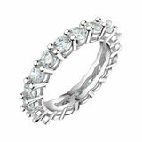 4Ct Round Cut Diamond Full Eternity Elegant Wedding Band 14K White Gold Finish