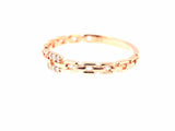 0.5Ct Round Cut Diamond Rectangular Links Wedding Band 14K Rose Gold Finish